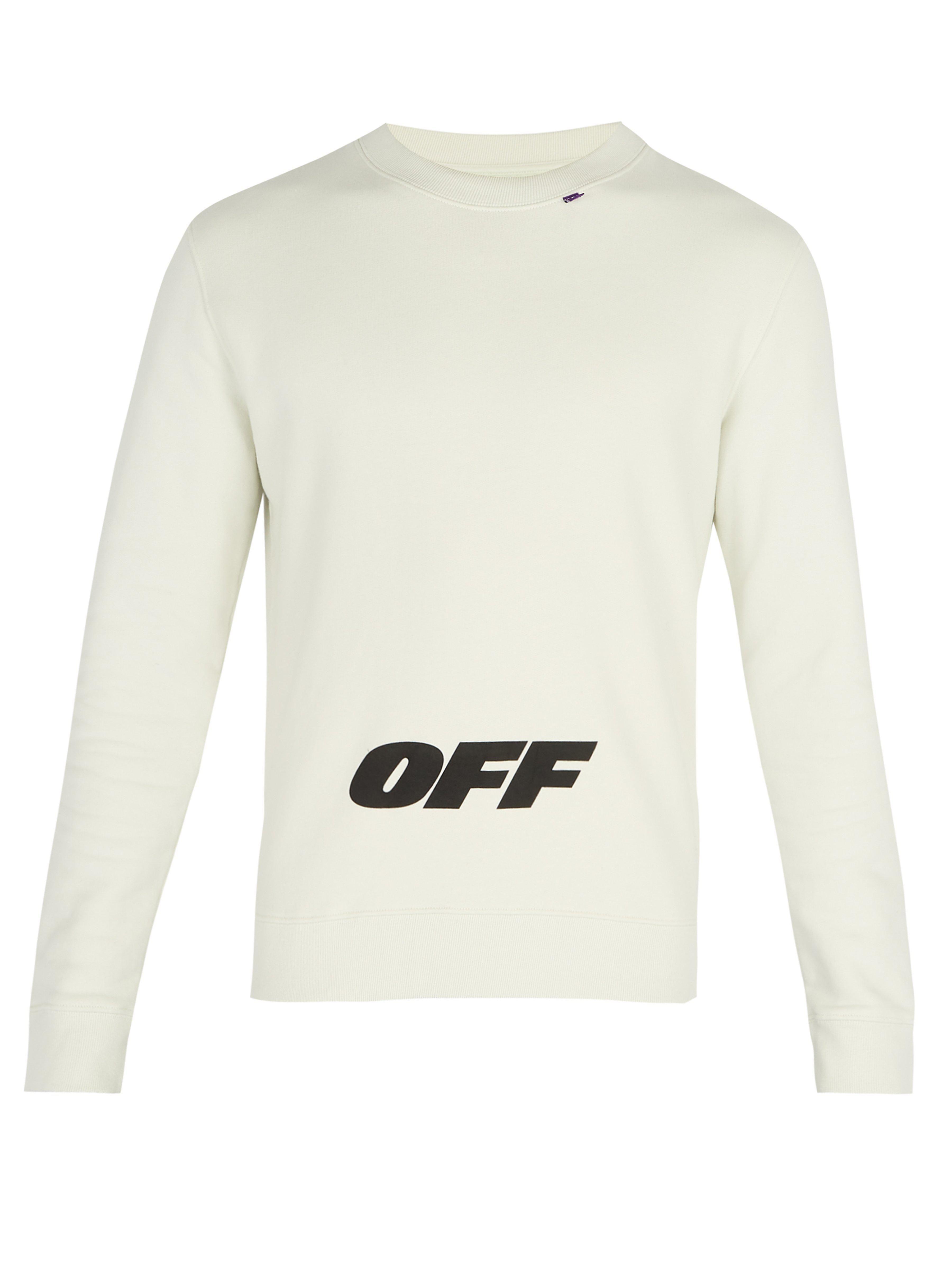 White Wing Logo - Off-White C/O Virgil Abloh Wing Logo Cotton Sweatshirt in White for ...