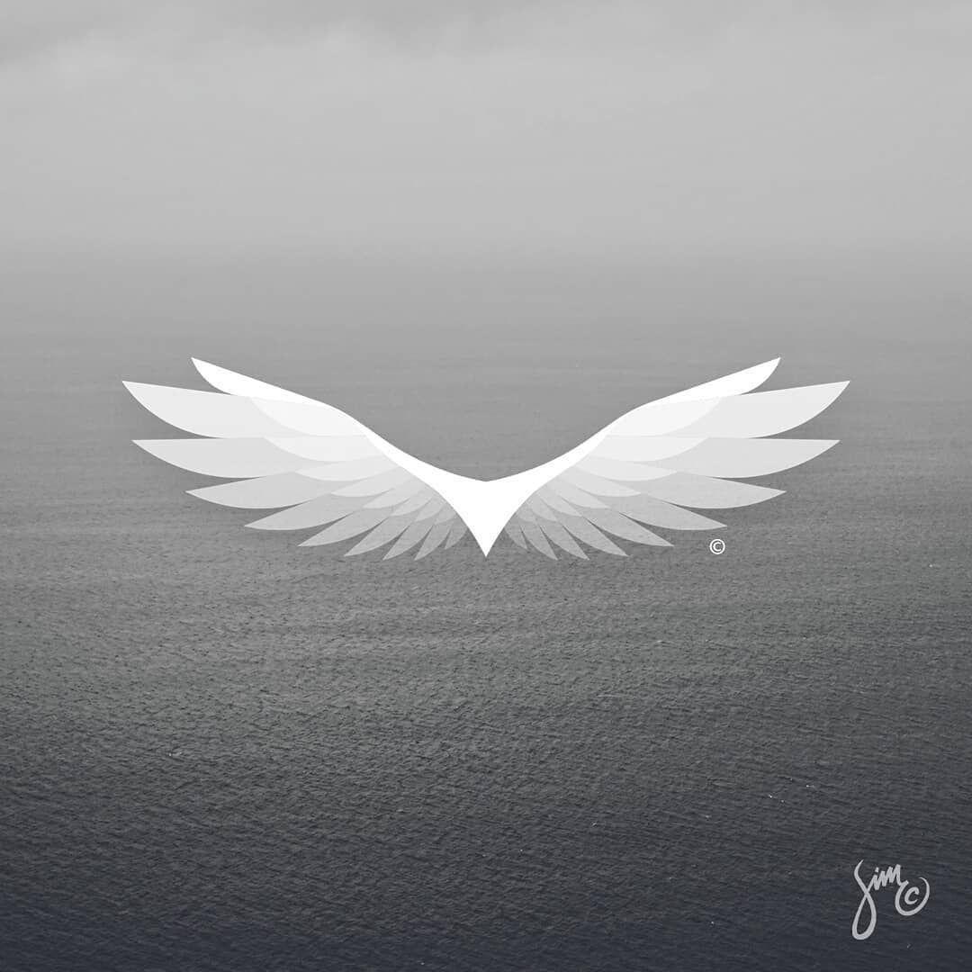 White Wing Logo - White wings. MINIMAL LOGO. Logo design, Logos, Logo inspiration