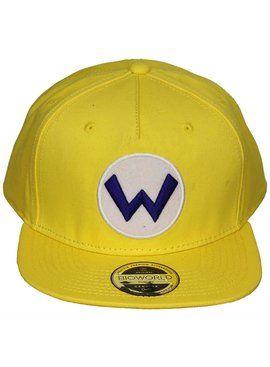 Wario Logo - Nintendo Super Mario Wario Logo Snapback Cap Yellow - Popmerch.com