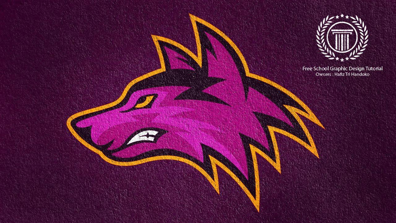 Animal Sports Logo - Wolves E-Sports Team Logo Design Tutorial / Adobe illustrator / T ...