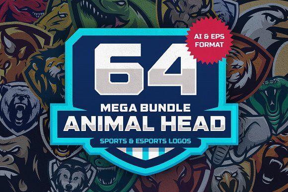 Animal Sports Logo - ANIMAL HEAD SPORT MASCOT DESIGNS Illustrations Creative Market