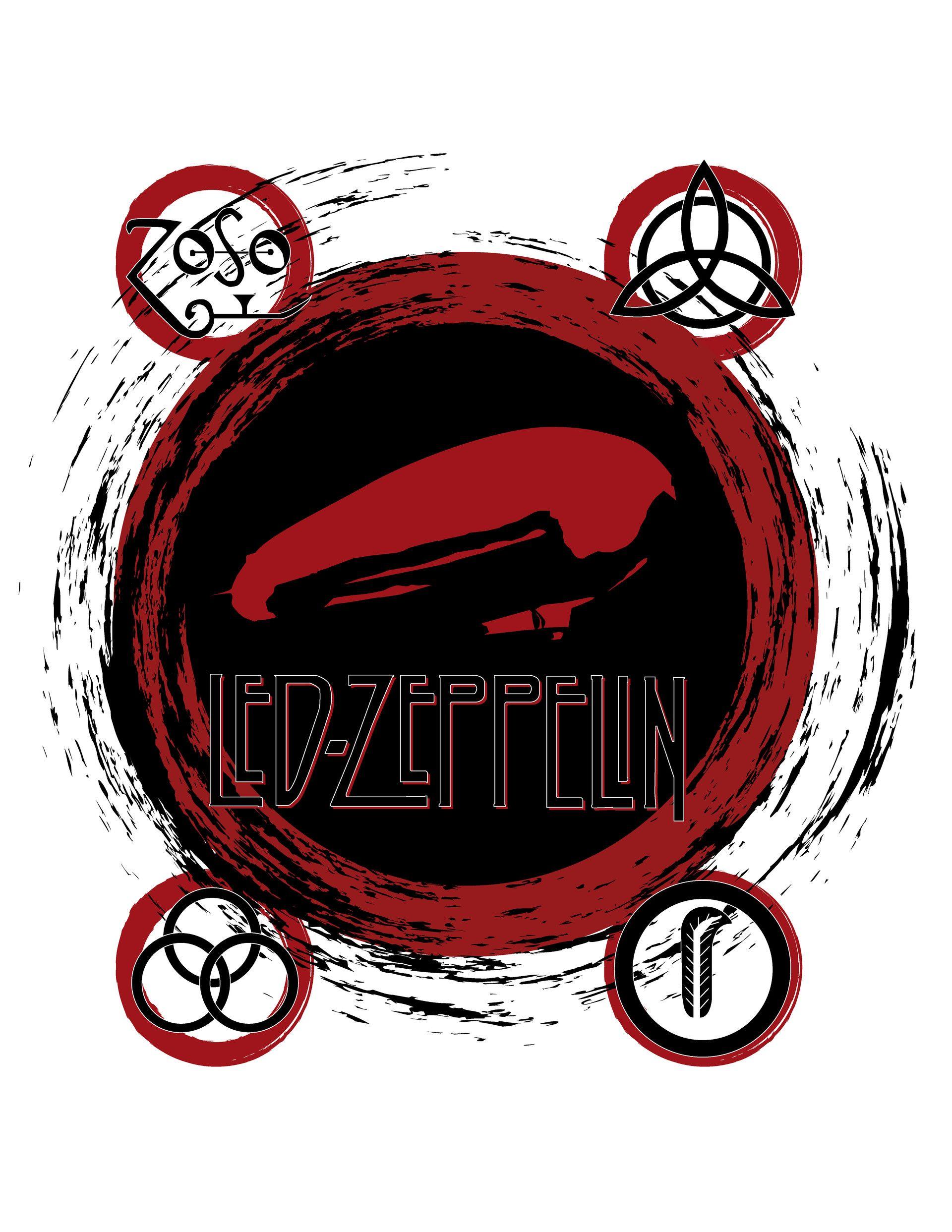 LED Zeppelin Circle Logo - ArtStation - Led Zeppelin Vector, Daniel Ayala