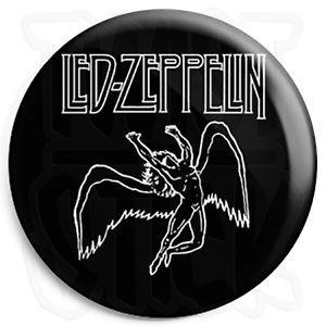 LED Zeppelin Circle Logo - Led Zeppelin - Swan Song Logo - 25mm Rock Button Badge with Fridge ...