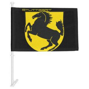 Black Horse with Shield Car Logo - Black Horse On Gold Shield Gifts on Zazzle
