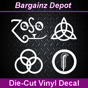 LED Zeppelin Circle Logo - Vinyl Decal. LED ZEPPELIN IV. Band Symbols ZOSO Car Laptop