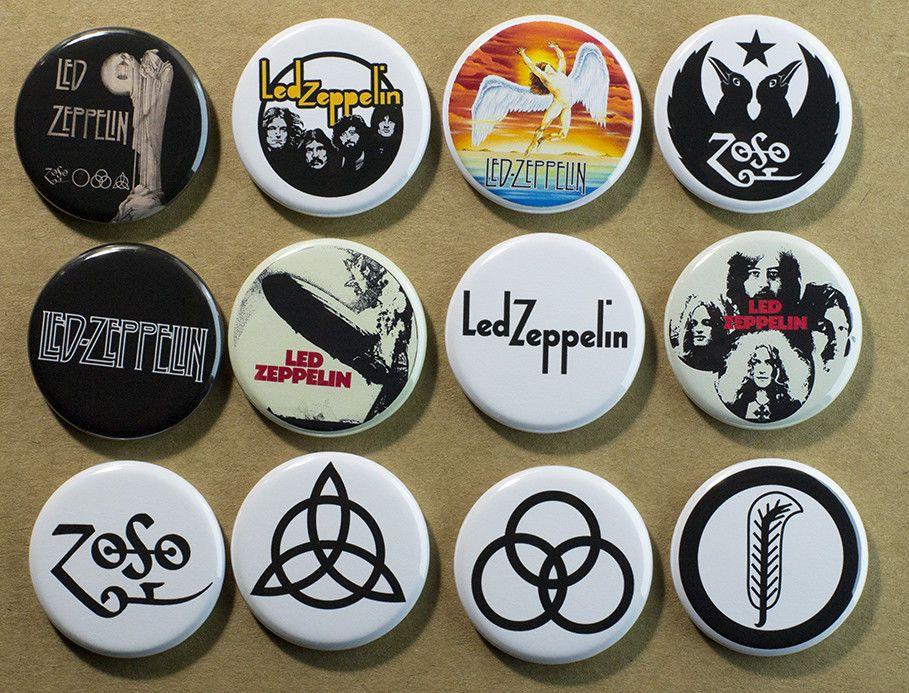 LED Zeppelin Circle Logo - Led Zeppelin Buttons Pins badges Set Of 12 1.25” Zoso Symbols | eBay