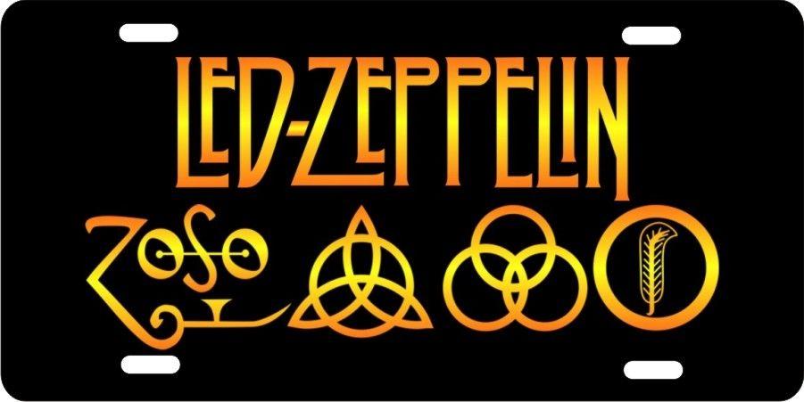 LED Zeppelin Circle Logo - novelty license plate Led Zeppelin Custom License Plates