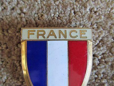 Golden Shield Car Logo - NICE VINTAGE ENAMEL Automobile Car Emblem France Drago Paris Gold