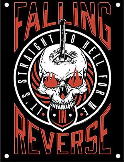 Falling in Reverse Logo - Amazon.com : Falling In Reverse Textile Flag Poster Straight To Hell ...