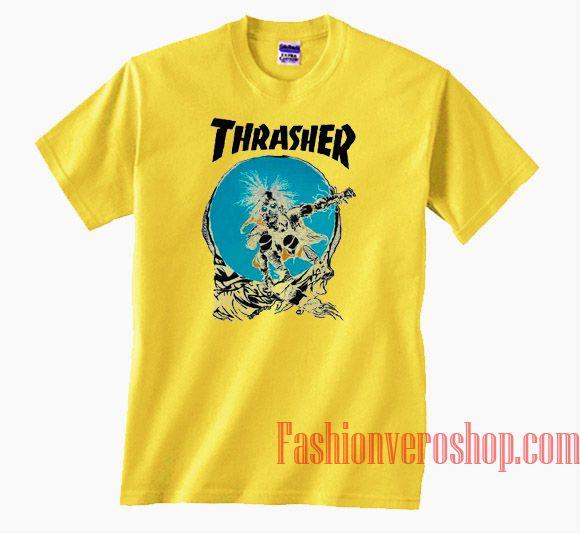 Yellow Outlaw Logo - Thrasher Outlaw Yellow Unisex adult T shirt