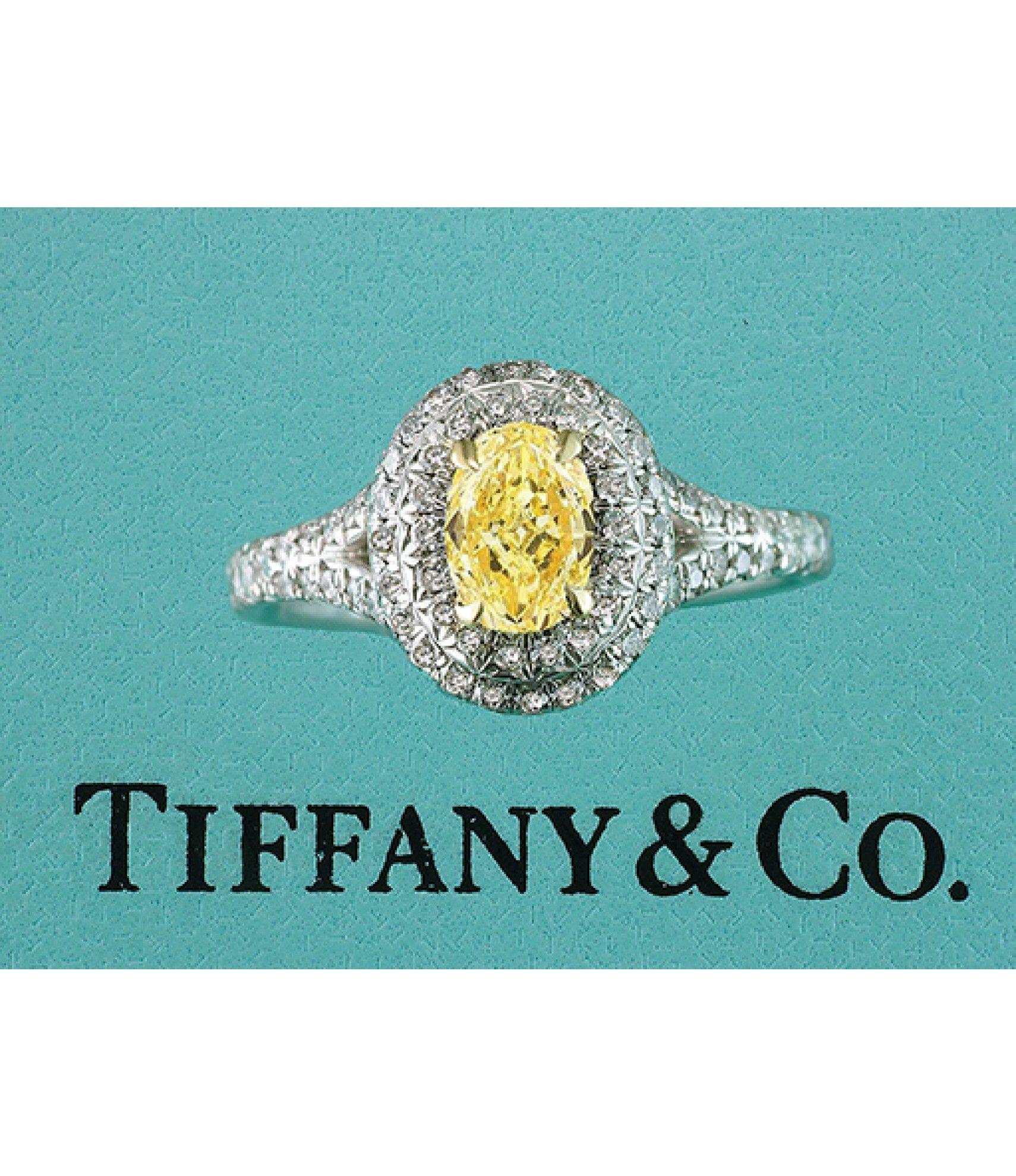 Blue Yellow Oval Logo - Tiffany & Co. Soleste Fancy Intense Yellow Oval 1.00ct Diamond