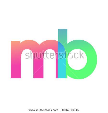 Pink MB Logo - Initial Letter MB Lowercase Logo green, pink and Blue, Modern