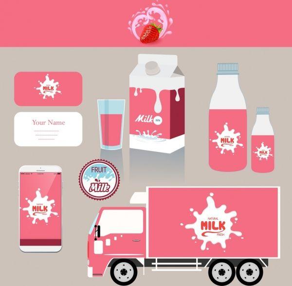 Pink MB Logo - Corporate identity sets splashing milk logo pink decoration Free ...