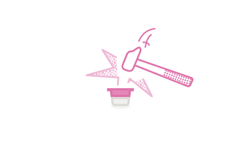 Pink MB Logo - MB Temple M pink - The sauce cup