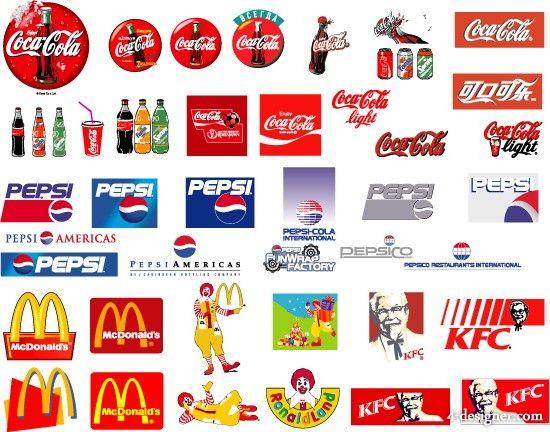 Beverage Manufacturer Logo - 4-Designer | Famous fast food and beverage brands LOGO