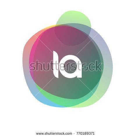 Green Web Logo - Letter IA logo with colorful splash background, letter combination