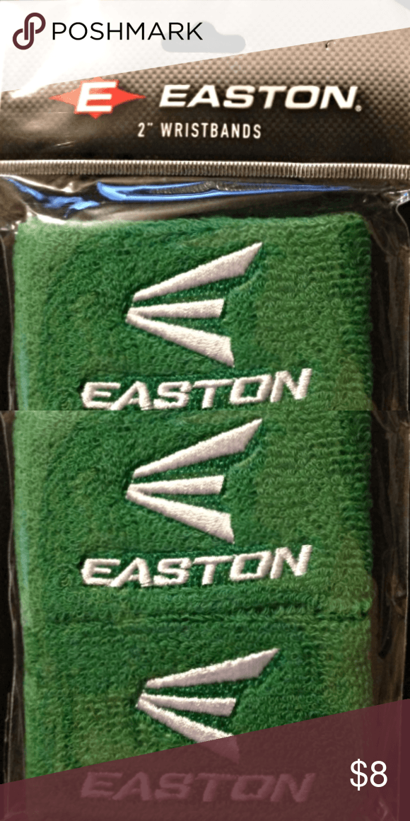 Easton E Logo - Pair Easton 2 Inch Green Wristbands [NWT] NWT. My Posh
