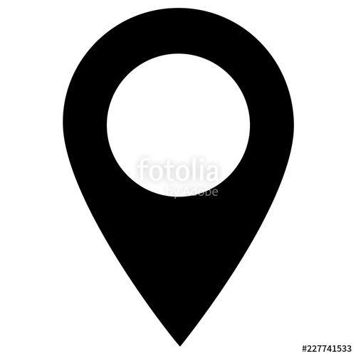 Black Map Logo - map point icon on white background. pin sign for your web site ...