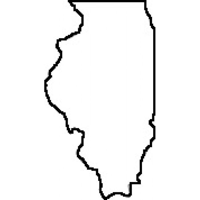 Black Map Logo - Illinois Map Logo Clipart