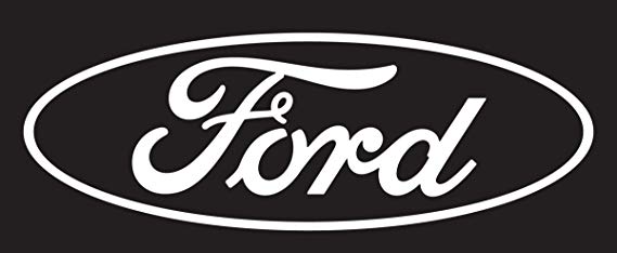 White Ford Logo - Amazon.com: Chroma 4306 Ford Logo Cutz Rear Window Decal: Automotive