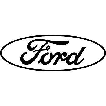 White Ford Logo - Amazon.com: Large Ford logo rear window decal (30