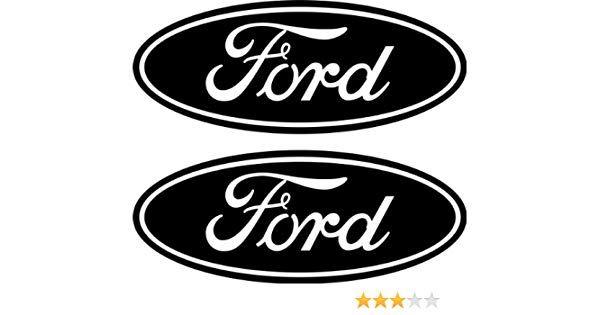 White Ford Logo - Amazon.com: 2 Black Ford Emblem Decals Stickers 04-11 Ranger F150 ...