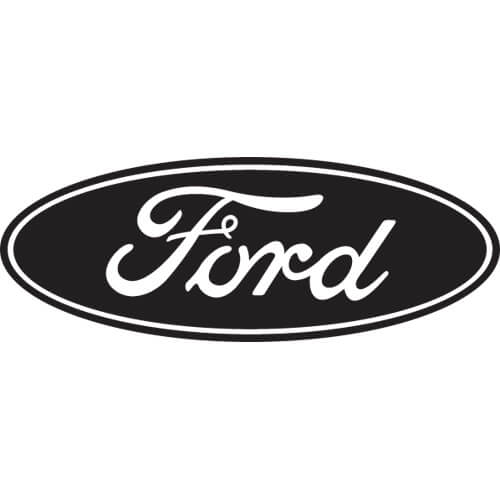 White Ford Logo - Ford Decal Sticker - FORD-LOGO-DECAL | Thriftysigns