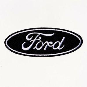 Black and White Ford Racing Logo - Ford logo black racing car embroidered iron on patch badge motor ...