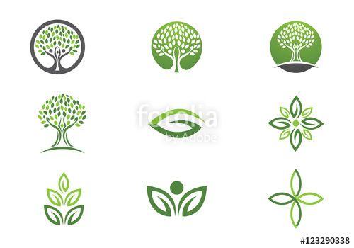 Tree Leaf Logo - Tree leaf vector logo design, eco-friendly concept.