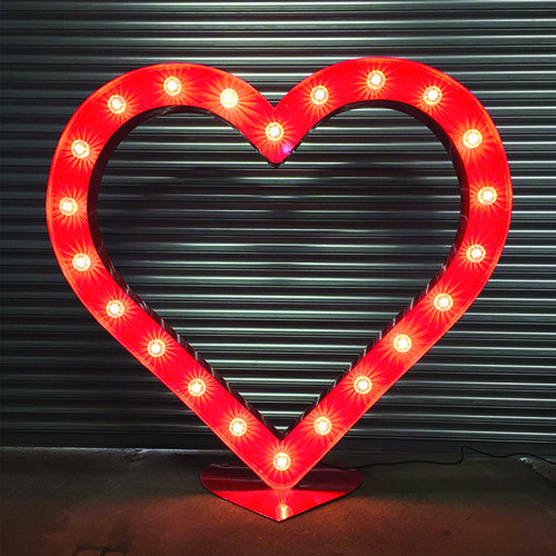 Gray and Red Heart Logo - Illuminated Red Heart