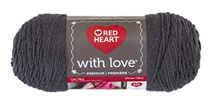 Gray and Red Heart Logo - Amazon.com: Red Heart With Love Yarn, Pewter