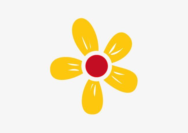 Red and Yellow Flower Looking Logo - Yellow Flowers Red Stamen Vector, Yellow, Flowers, Red Rui PNG