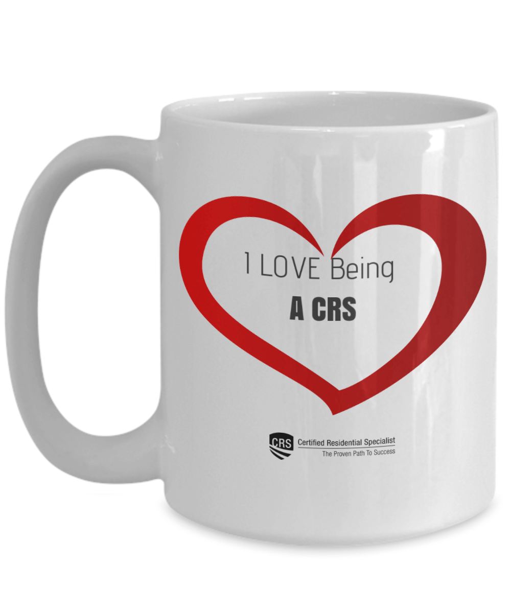 Gray and Red Heart Logo - I Love Being a CRS Red Heart oz size