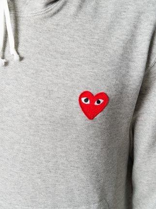 Gray and Red Heart Logo - Comme Des Garçons Play heart logo hoodie $305 - Buy Online - Mobile ...