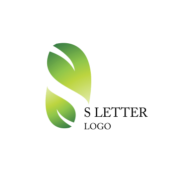 S Green Logo - S leaf green letter alphabets inspiration vector logo design
