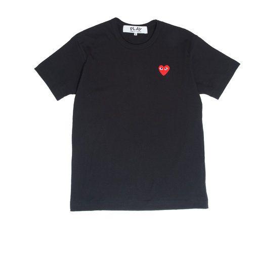 Gray and Red Heart Logo - PLAY Red Heart Black Tee — W2 Store