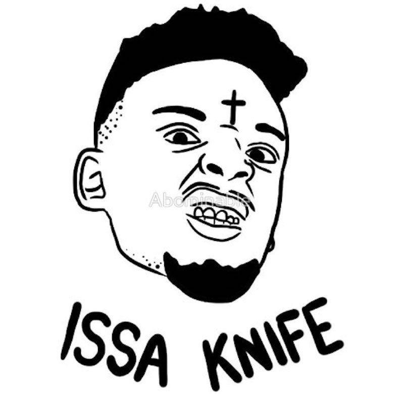 Issa 21 Savage Logo - Sway Calloway Savage Flips Issa Knife Into A New