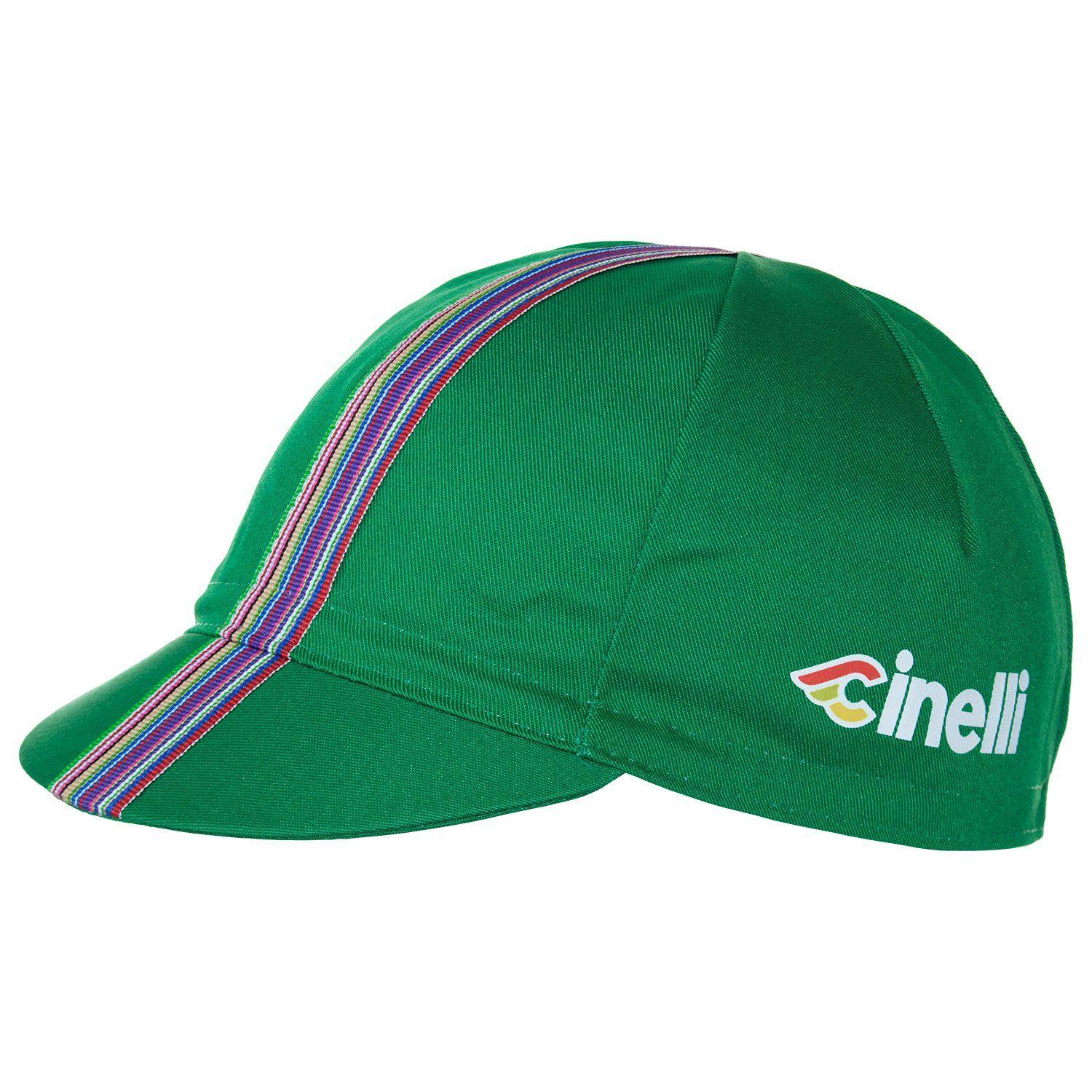 S Green Logo - Cinelli Ciao Green Cotton Cycling Cap - Prendas Ciclismo