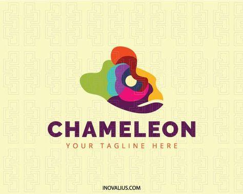Red and Yellow Flower Looking Logo - Chameleon Head Logo | marcas/design | Logos, Logo design e Abstract ...