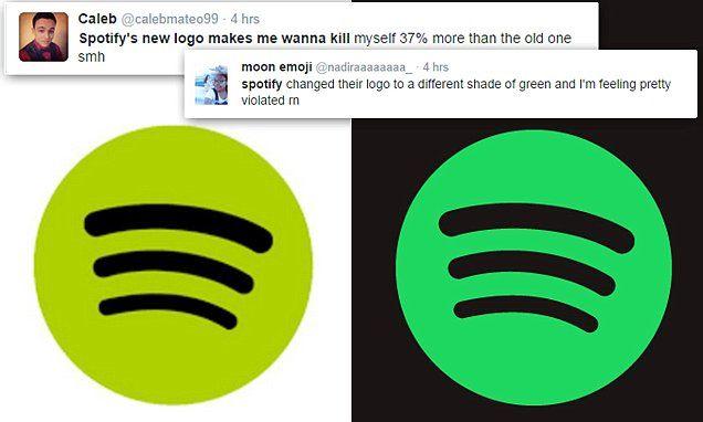 Spotify App Logo - Spotify changes its logo's shade of green sparking Twitter outrage ...