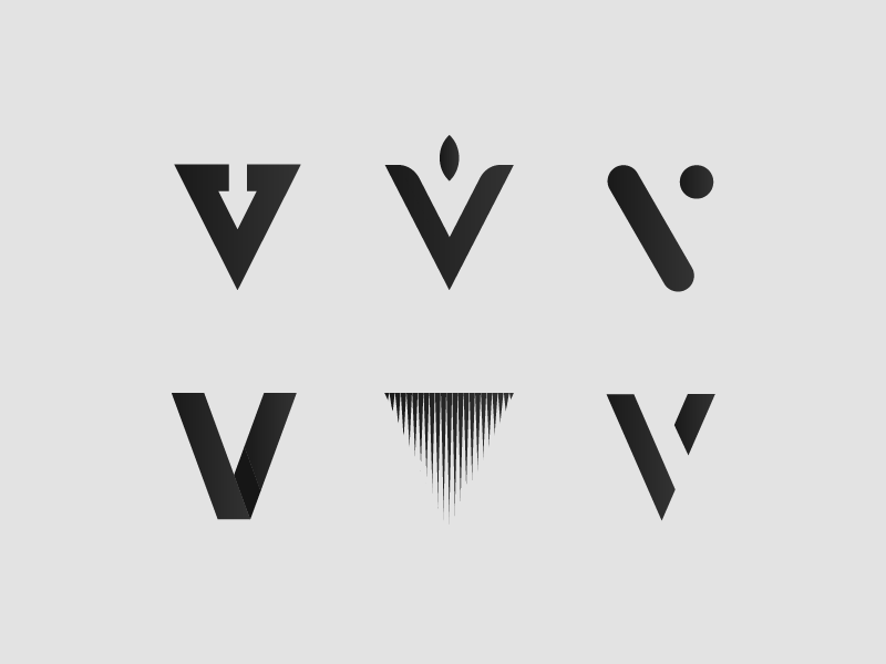 Black Letter V Logo - V logo exploration!