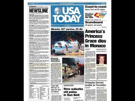 Old USA Today Logo - USA TODAY newspaper turns 35