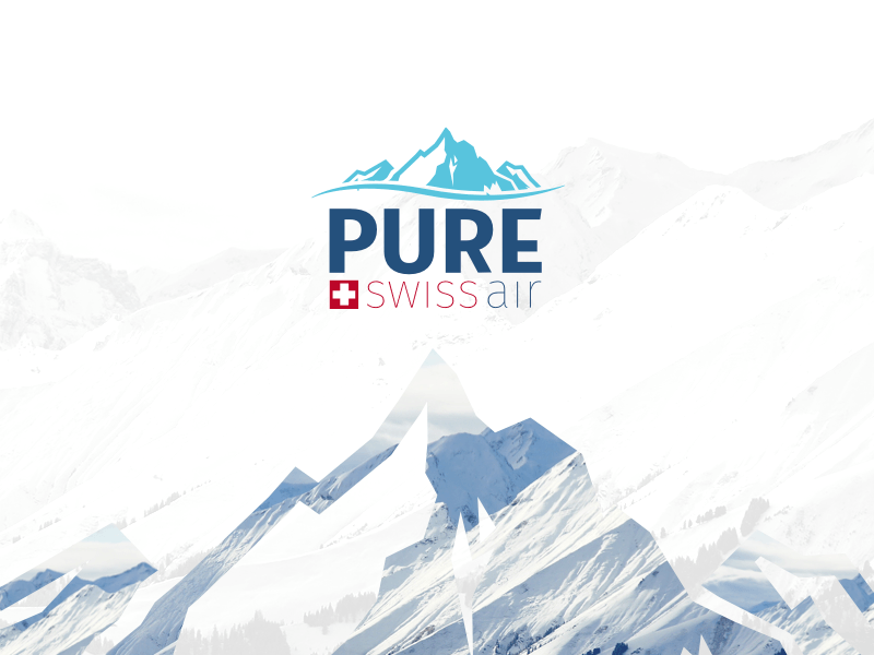 Swiss Company Logo - PURE Swiss Air Water logo