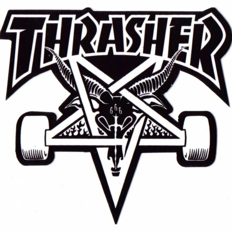 Thrasher Skateboard Logo - Thrasher Skategoat Skateboard Sticker. Body Expressions. Stickers