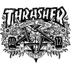 Black and White Skateboards Thrasher Logo - thrasher logo - Buscar con Google | Tt | Pinterest | Thrasher ...