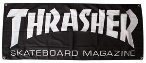 Thrasher Skateboard Logo - THRASHER MAGAZINE - Logo Cloth Skateboard Poster / Ramp Banner | eBay