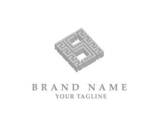 Rectangle S Logo - Maze Letter S Logo Designed