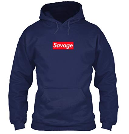 Blue Camo Supreme Logo - Supreme Savage Box Logo Inspired Hoodie Savage