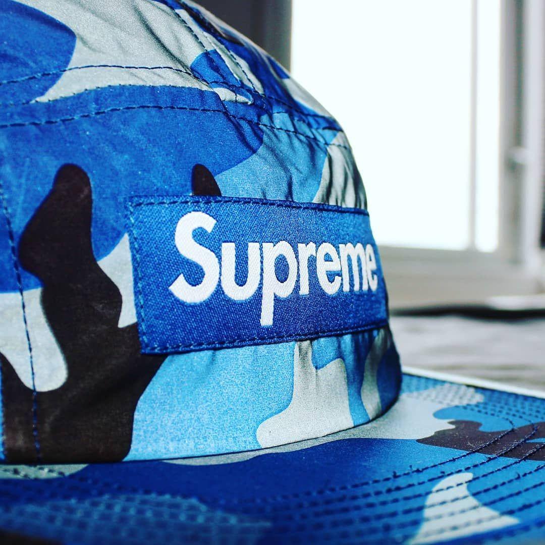 Blue Camo Supreme Logo - Cop Or Drop? Reflective Blue Camo Camp Cap F W 2018. .. #supreme