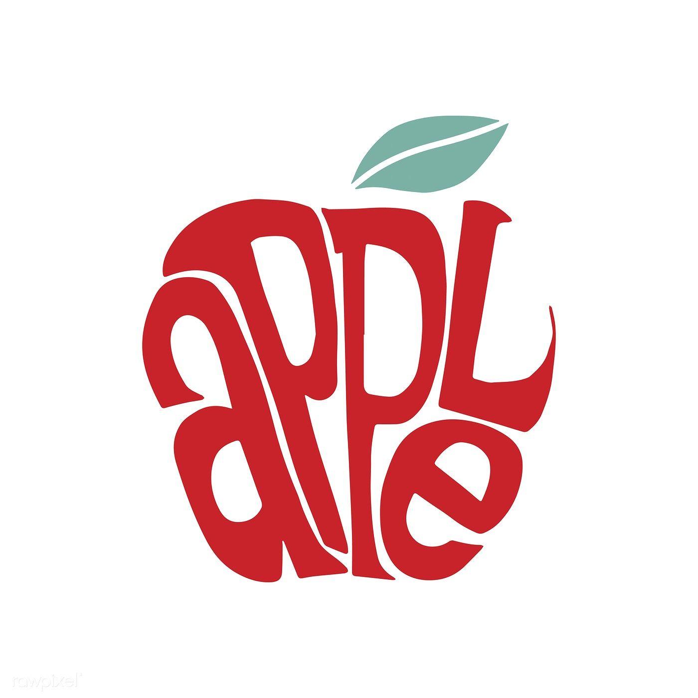Apple Word Logo - Apple word typography design illustration | free image by rawpixel ...